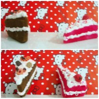 Squishy Casero Porcion de tarta Charms