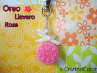 Llavero oreo rosa 